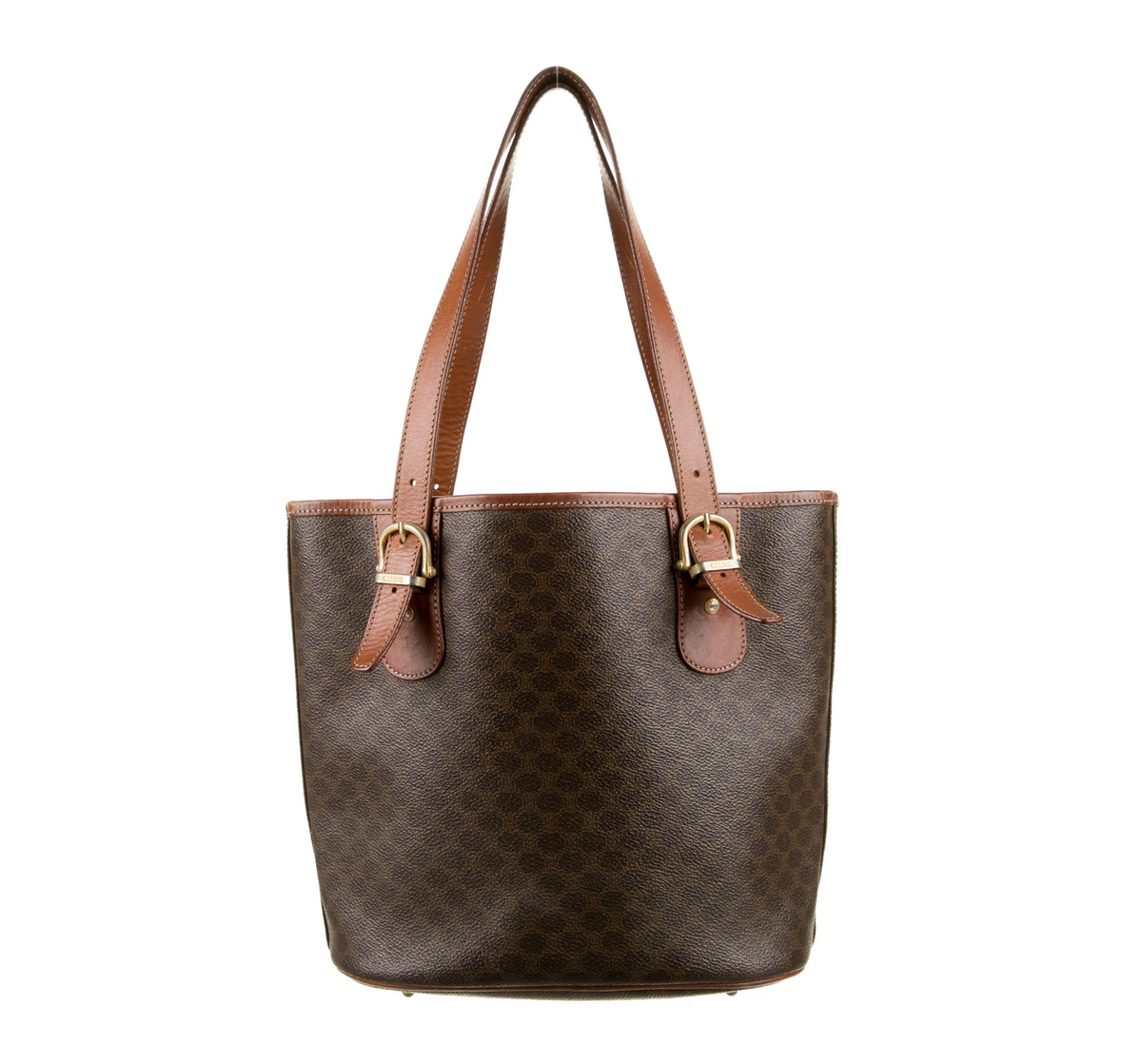 Céline Vintage Macadam-pattern tote bag.